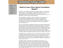 Tablet Screenshot of foundation-repair-guide.com